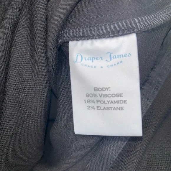 Draper James Black Dress with White Lace Yoke and Neck Bow - Picture 9 of 9